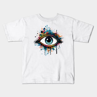 Colorful Abstract Eye Kids T-Shirt